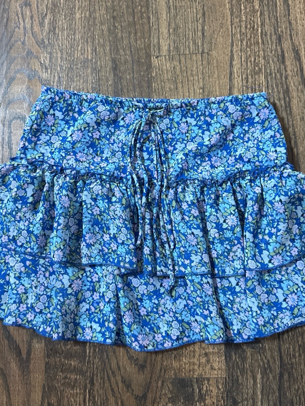 wild fable Blue Floral Smocked Mini Skirt